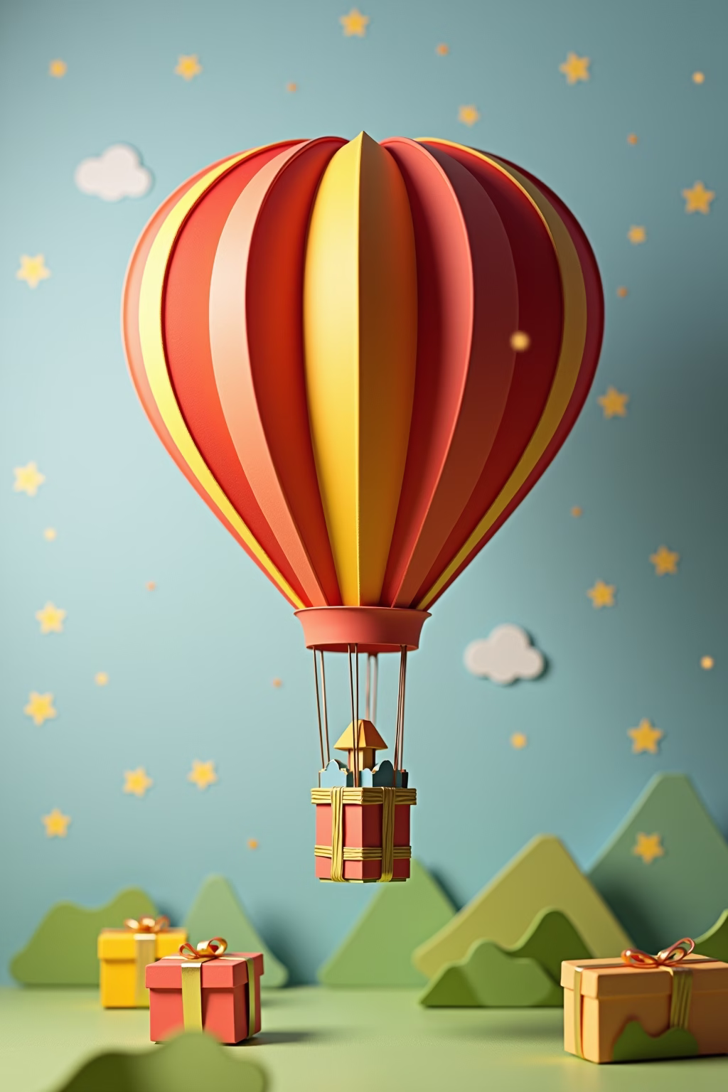 heissluftballon geschenk basteln outline 8